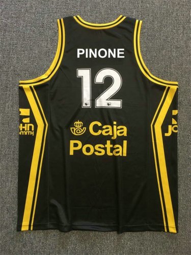 12 Pinone Estudiantes Caja Postal Basketball Jersey Black